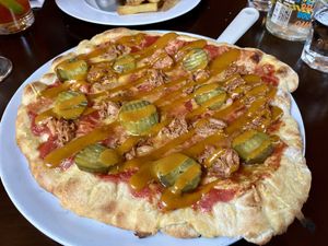 Cubano pizza   at Mono in Glasgow