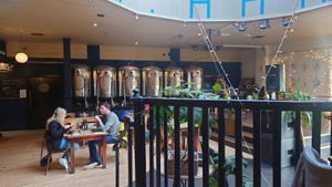 Inside, very spacious at Mono in Glasgow