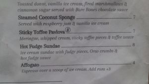 Desserts at Mono in Glasgow