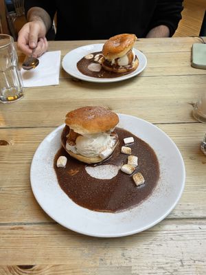 S’mores Doughnut Ice cream sandwich  at Mono in Glasgow