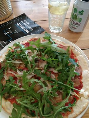 potato and rosemary flatbread at Mono in Glasgow