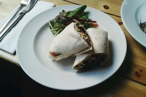 Hummus Wrap at Mono in Glasgow