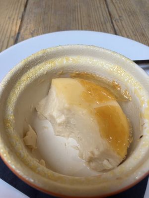 Crème brûlée to show the texture   at Mono in Glasgow