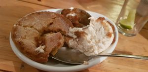 Apple pie and Ice cream  at Mono in Glasgow