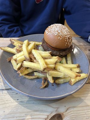 classic burger  at Mono in Glasgow