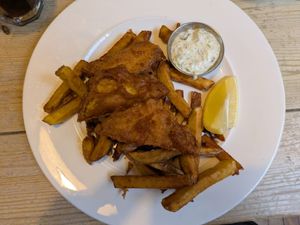 Tofish and chips at Mono in Glasgow