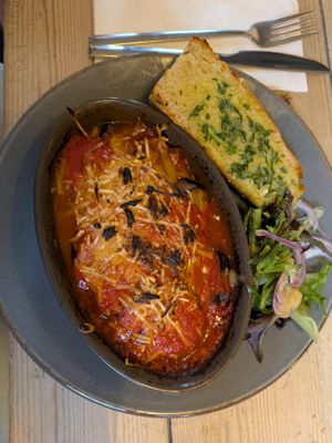 Aubergine parm at Mono in Glasgow
