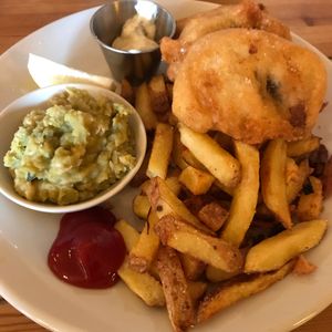 To-fish and chips at Mono in Glasgow