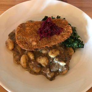 Seitan gnocchi  at Mono in Glasgow