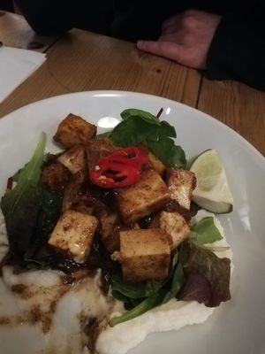 Jerk tofu at Mono in Glasgow