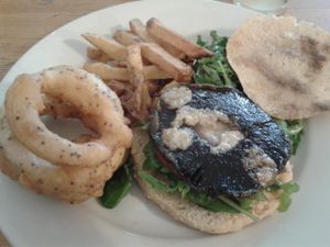 Portobello burger at Mono in Glasgow