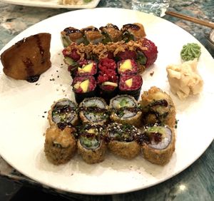 Vegan sushi plate  at Yozora-17 in Wiesbaden