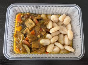 Take away seitan with gnochi  at Slunovrat in Pribram