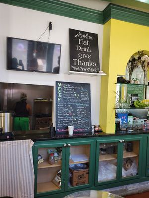 Inside at Lyra's Natural Kitchen in Richmond