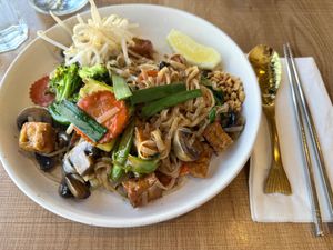vegan pad thai  at Khaosoi Thai Cuisine  in San Francisco