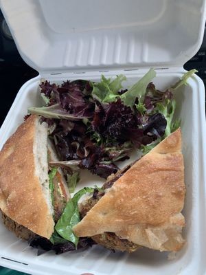 Lentil burger  at The Red Fern in Rochester