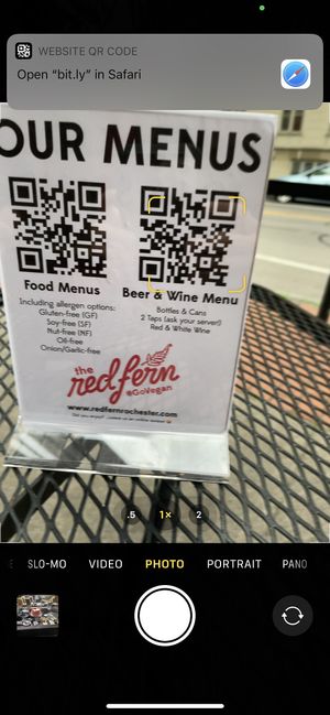 Menu  at The Red Fern in Rochester