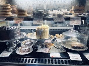 Baked goods display at The Red Fern in Rochester
