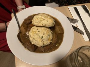 Stew and biscuits  at The Red Fern in Rochester