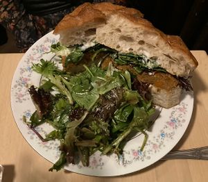 Lentil burgerrs at The Red Fern in Rochester