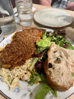 Compost plate with lemon-maple tofu  at The Red Fern in Rochester