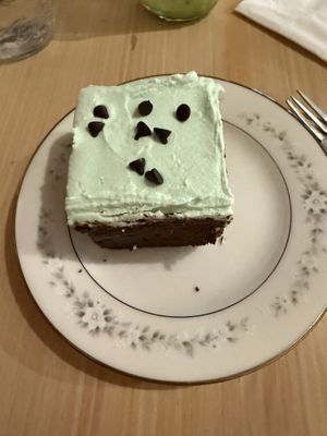Mint Chocolate Chip Brownie  at The Red Fern in Rochester