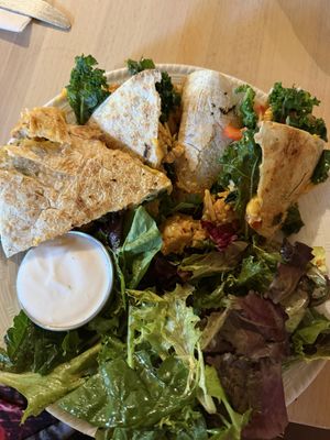 Quesadilla with buffalo tempeh (gluten free)  at The Red Fern in Rochester