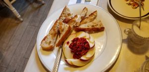 Vegan cheese appetizer at The Red Fern in Rochester