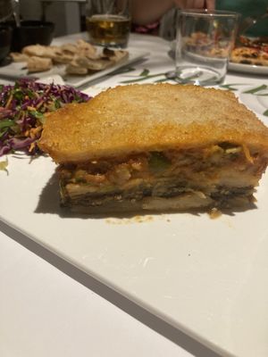 Vegan moussaka  at Vasilikos Mykonos in Agios Ioannis