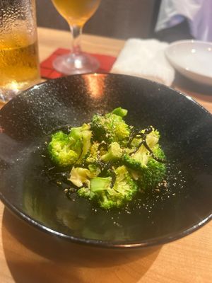 Warm Broccoli and Kelp at Kabukicho Shokudo OBANZAI in Tokyo