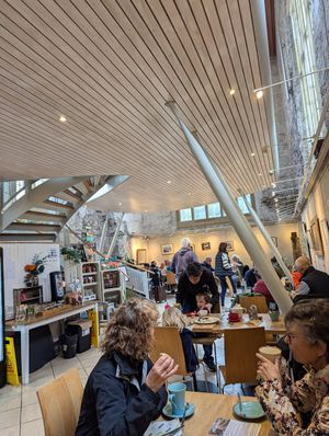 Restaurant in the church at MamGu Welshcakes - St Davids Refectory in Haverfordwest