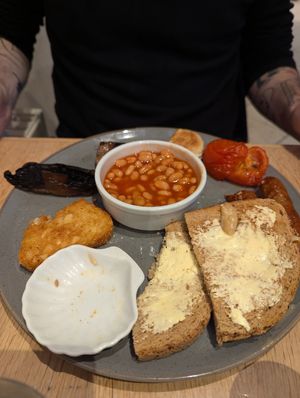 Vegan English Breakfast at MamGu Welshcakes - St Davids Refectory in Haverfordwest