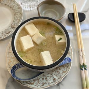 miso soupp  at ENOSAKE in Rome