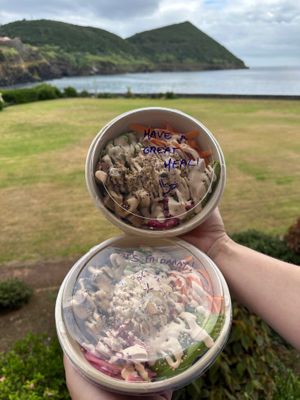 Vegan Rice Bowl to go at Bainema in Angra Do Heroismo