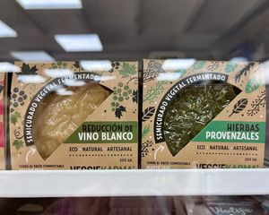 Vegan cheeses at Dietètica Nogal in Premia De Mar