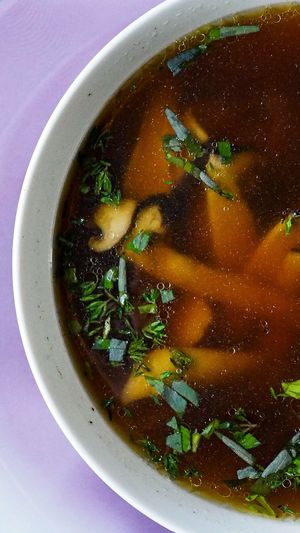 Bulion grzybowo ziołowy at NO TU OliDeli in Warsaw