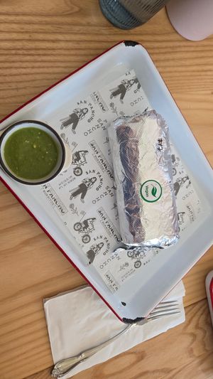 Vegan breakfast burrito at San Pancho in Takoma Park