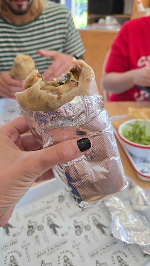 Vegan breakfast burrito at San Pancho in Takoma Park