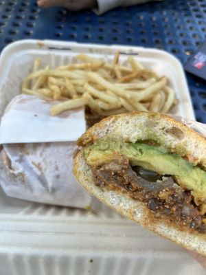 Vegan torta (comes w fries)   at San Pancho in Takoma Park