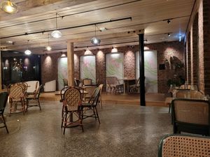 Indoor seating at Kafé Oransjeriet in Stavanger