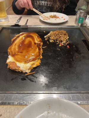   at Okonomiyaki Shiraiwa Asakusa Store in Tokyo