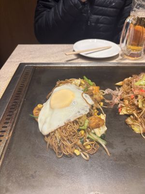   at Okonomiyaki Shiraiwa Asakusa Store in Tokyo