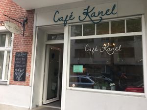 Café from the outside at Cafe Kanel in Berlin
