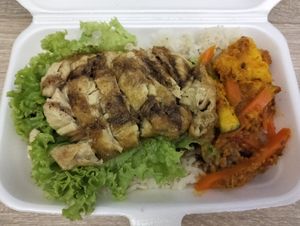 Vegetarian Chicken Rice (made of bean curd skin) at Flygod VegeCafe 翔一素食料理 - Vidacity in East Singapore