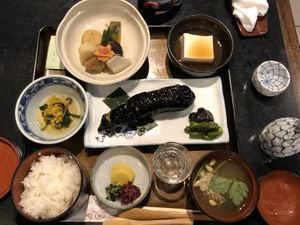 Vegan menu -the 2000 yen version at Hanabishi in Koya