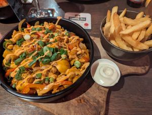 Vegan kip pannetje at Markt 8 in Asten