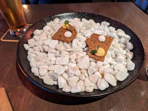 Vegan amuse at Markt 8 in Asten