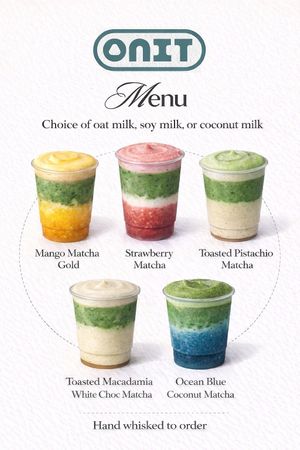 Matcha vegan friendly  at ONIT in Madrid