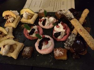 Beautiful desserts, the gingerbread was incredible  at Raw - La Suite West in West London