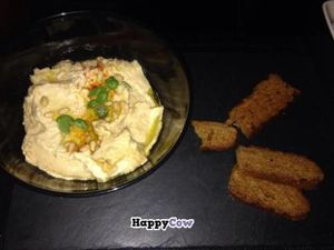 Hummus and sweet potato bread at Raw - La Suite West in West London